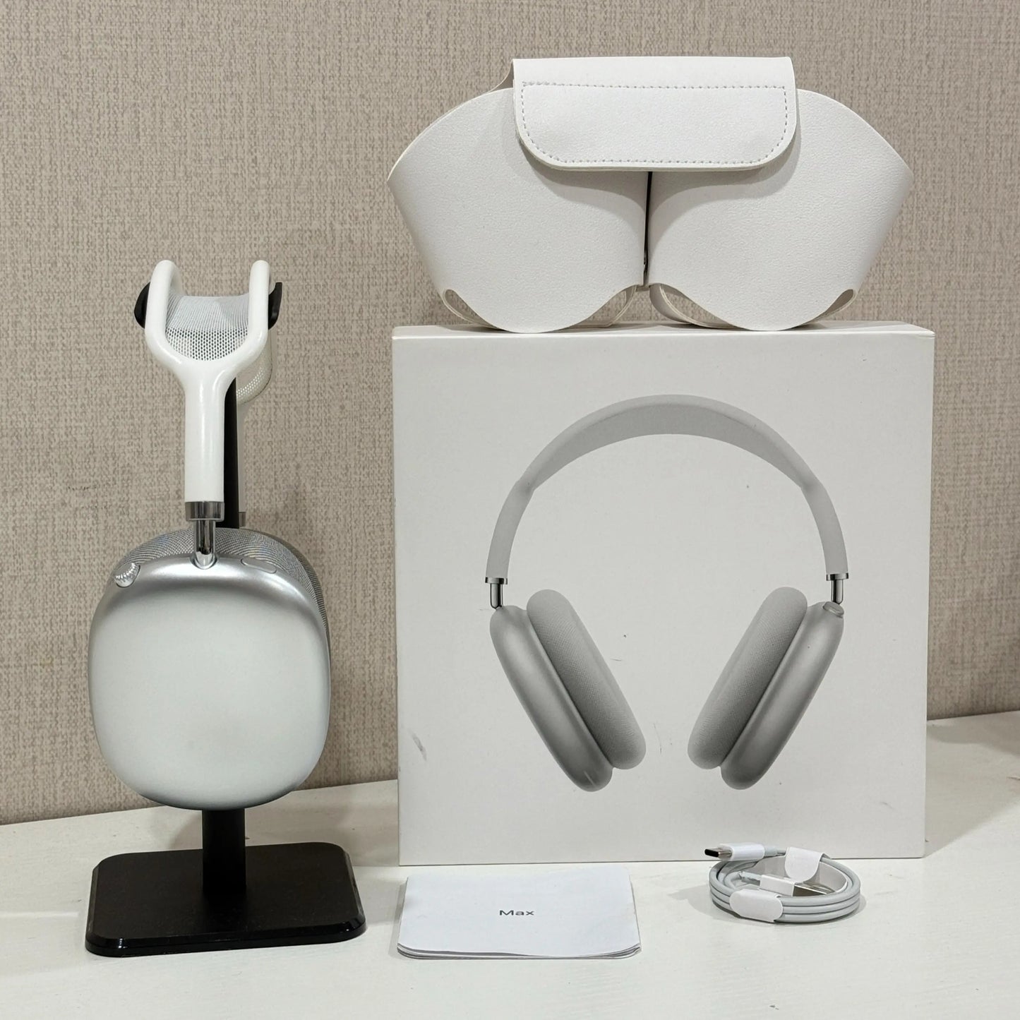 MAXPRO5 Premium Over-Ear Bluetooth Headphones with Magnetic Detachable Ear Cups, Hi-Fi Audio, Noise Isolation, and Protective Leather Case - Ideal for Travel and Daily Use