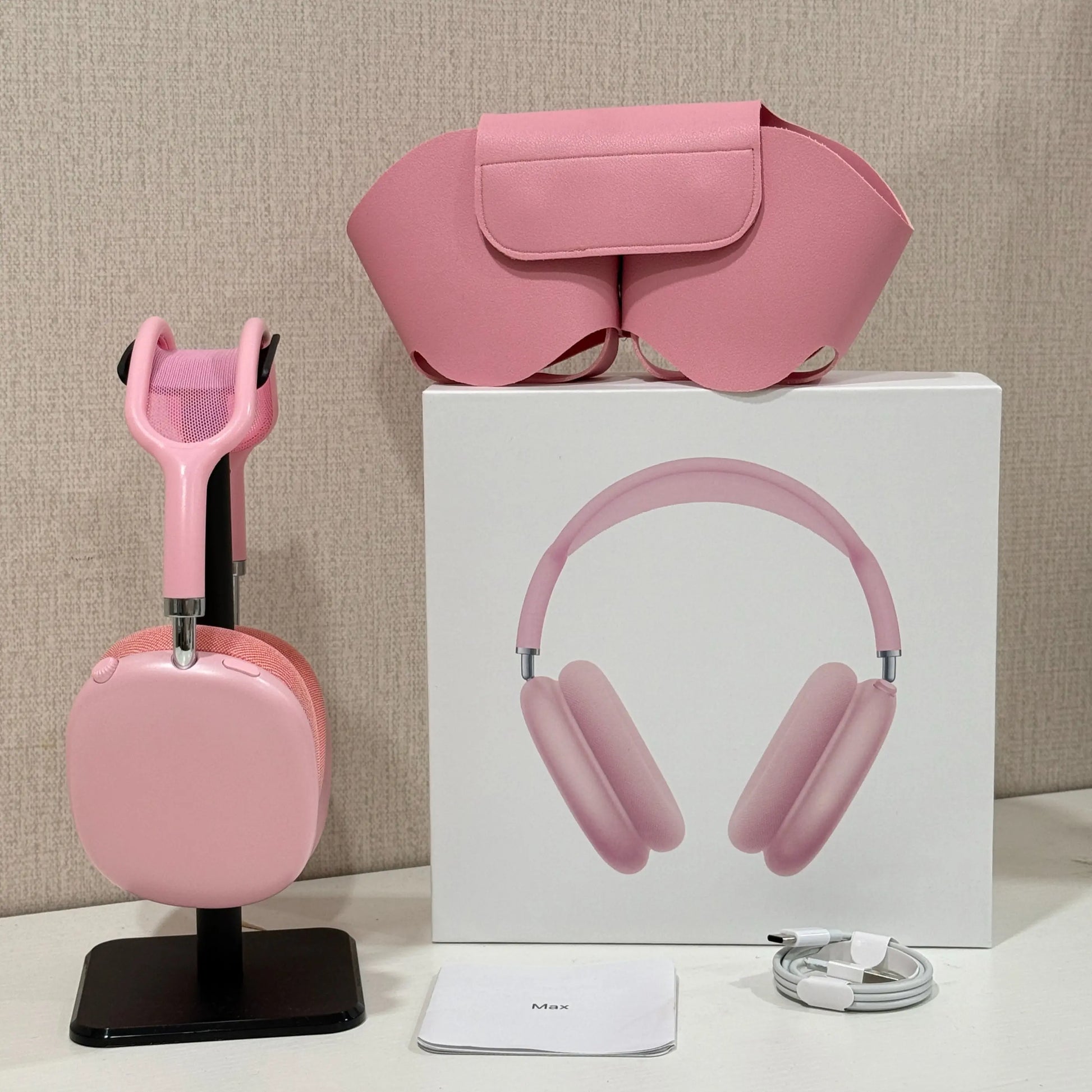 MAXPRO5 Premium Over-Ear Bluetooth Headphones with Magnetic Detachable Ear Cups, Hi-Fi Audio, Noise Isolation, and Protective Leather Case - Ideal for Travel and Daily Use