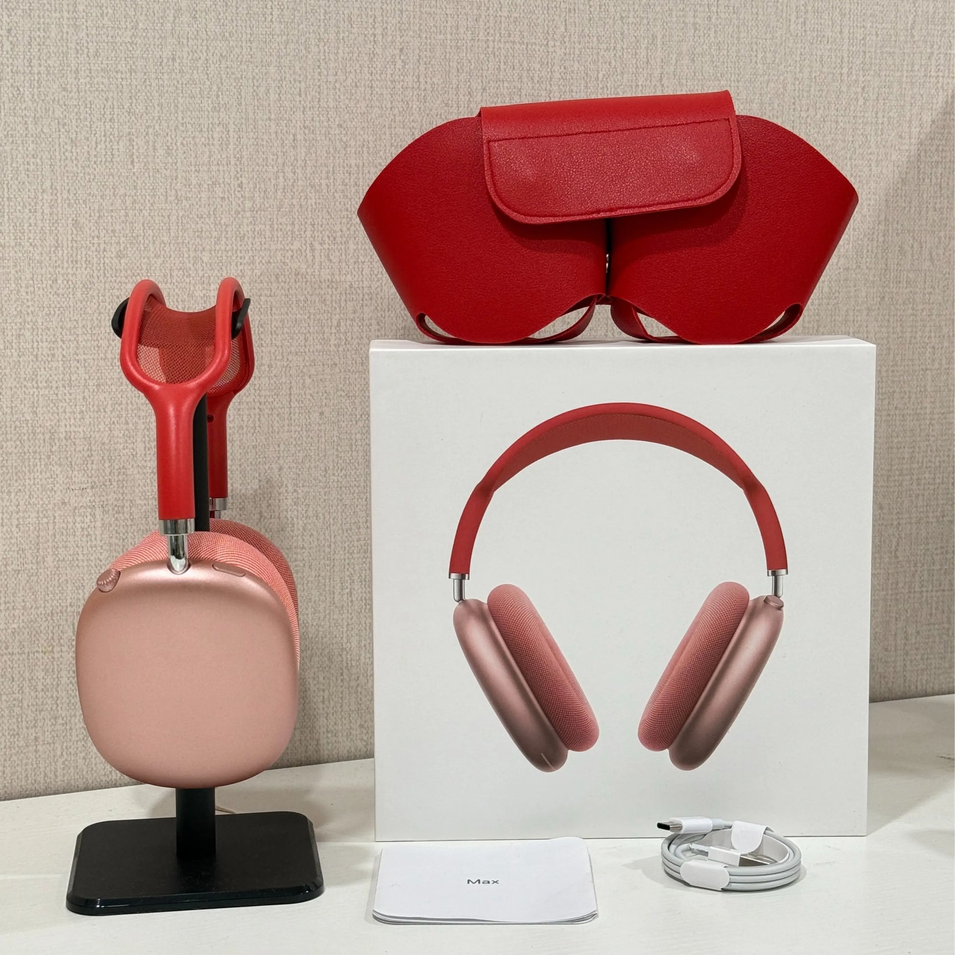 MAXPRO5 Premium Over-Ear Bluetooth Headphones with Magnetic Detachable Ear Cups, Hi-Fi Audio, Noise Isolation, and Protective Leather Case - Ideal for Travel and Daily Use