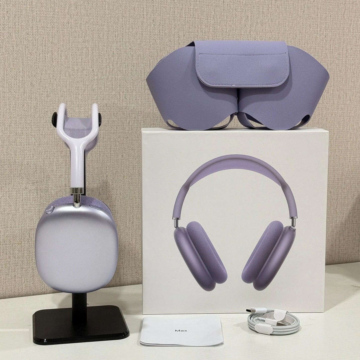 MAXPRO5 Premium Over-Ear Bluetooth Headphones with Magnetic Detachable Ear Cups, Hi-Fi Audio, Noise Isolation, and Protective Leather Case - Ideal for Travel and Daily Use