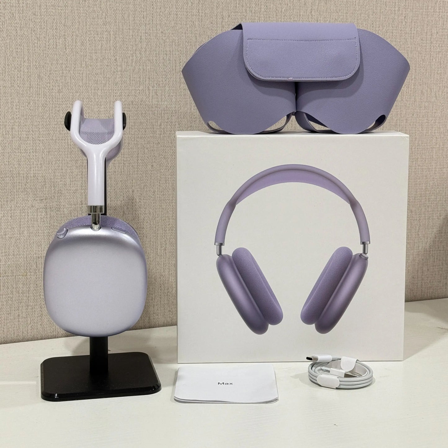 MAXPRO5 Premium Over-Ear Bluetooth Headphones with Magnetic Detachable Ear Cups, Hi-Fi Audio, Noise Isolation, and Protective Leather Case - Ideal for Travel and Daily Use