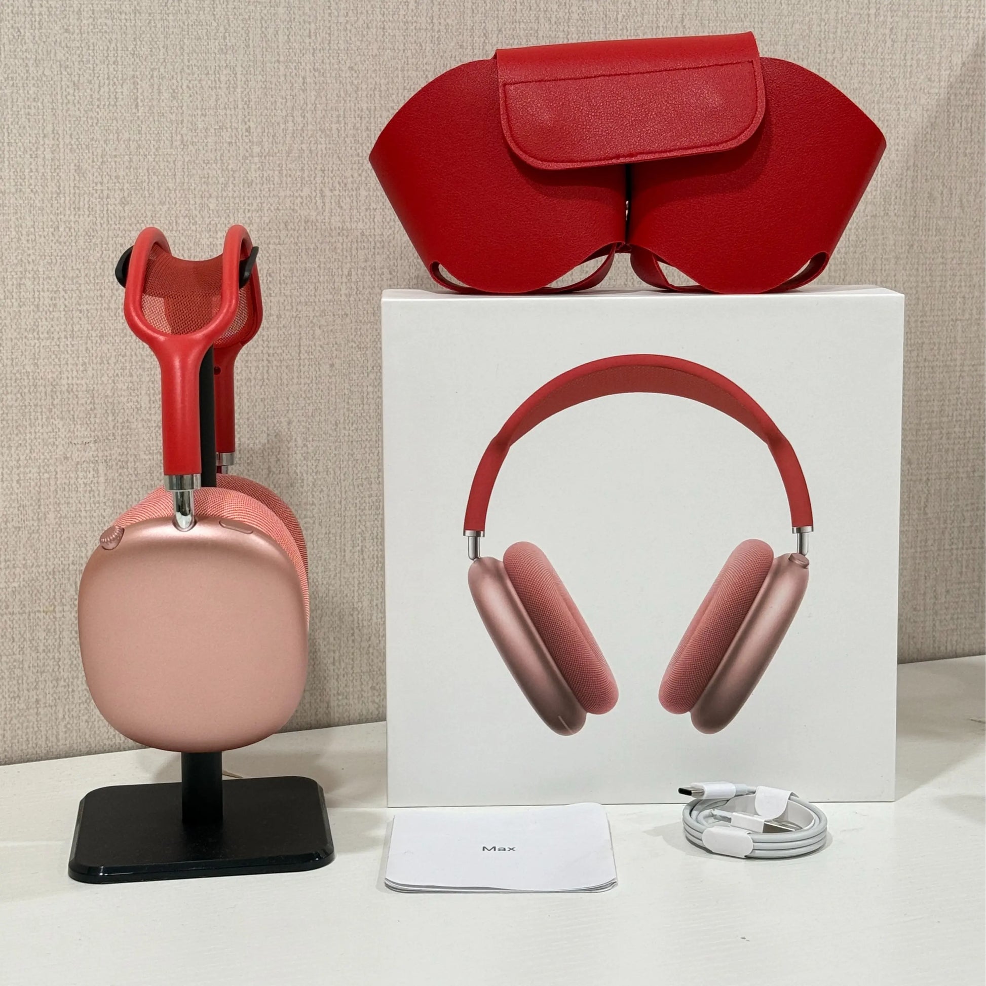 MAXPRO5 Premium Over-Ear Bluetooth Headphones with Magnetic Detachable Ear Cups, Hi-Fi Audio, Noise Isolation, and Protective Leather Case - Ideal for Travel and Daily Use