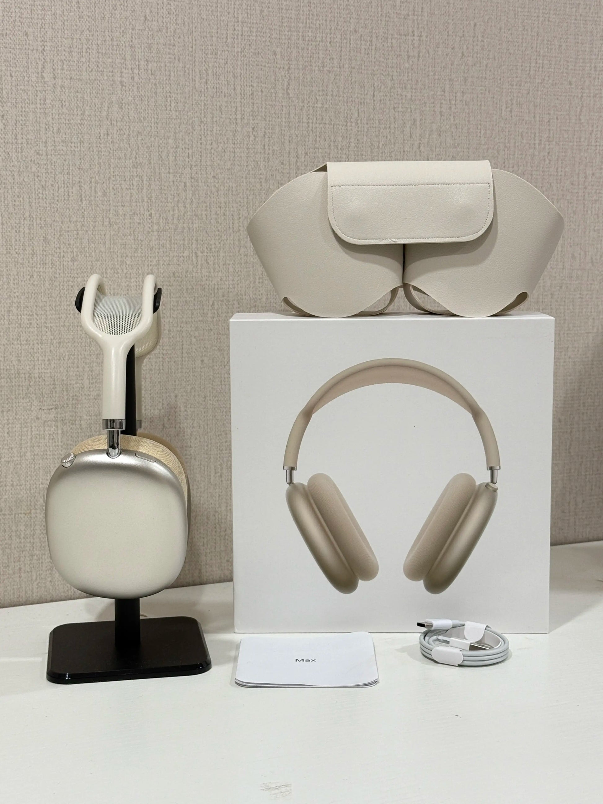 MAXPRO5 Premium Over-Ear Bluetooth Headphones with Magnetic Detachable Ear Cups, Hi-Fi Audio, Noise Isolation, and Protective Leather Case - Ideal for Travel and Daily Use